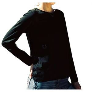 NEW CATHERINE GEE embroidered horseshoe t-shirt in black